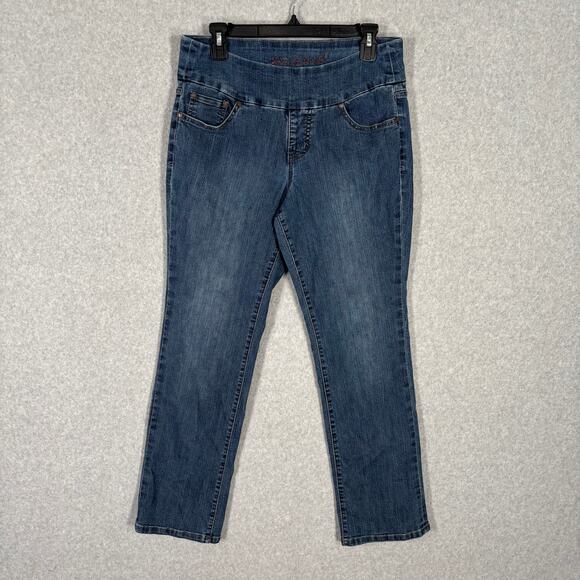Jag Jeans Womens 10P Straight Pull On Mid Rise Ankle Nora Jegging Stretch Indigo - Picture 1 of 12